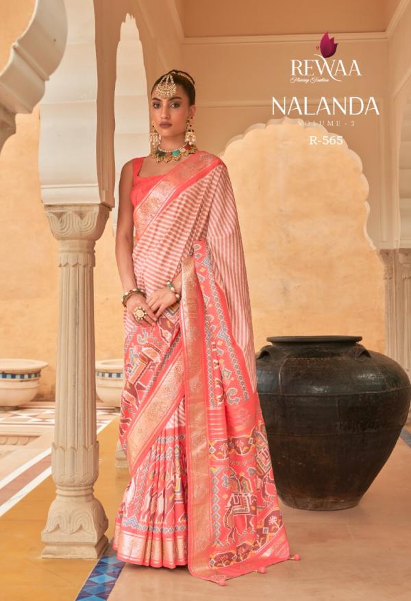 Rewaa Nalanda 2 Pure Silk Designer Patola Saree Collection